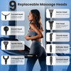 Massage Gun, Deep Tissue Massager Gun for Pain Relief, Percussion Muscle Massage Gun for Athelets, Handheld Electric Back Massager with 30 Speed Levels & 9 Massage Heads